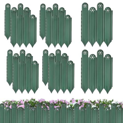 Trädgårdsgränser Och Kant | Kant För Blomrabatter,Barriärskydd Dekorativt Staket 10 Delar För Gräsmatta Uteplats Blomrabatt Trädgård