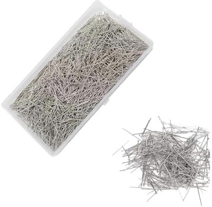2000 stück Stecknadeln Ohne Kopf,26 X 0,6mm Edelstahl Pinnadeln in Box,Pins Edelstahl Stecknadel Satin Pin Kopfnadeln,für Schmuck Herstellung Nähen Handwerk