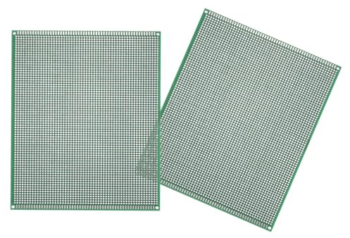 sourcing map 2Pcs Breadboard Solderable 200mm x 150mm Green Circuit PCB Board Double Sided Tin-Plated PCB Prototype Board for Electronics Prototyping, DIY Circuits Projects