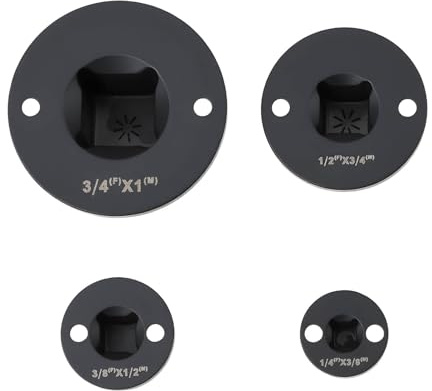 YINETTECH 4PCS Low Profile Impact Socket Insert Ratchet Drive Adapter Kit 1/4 to 3/8 3/8 to 1/2 1/2 to 3/4 3/4 to 1 in for Impact Guns Wrench