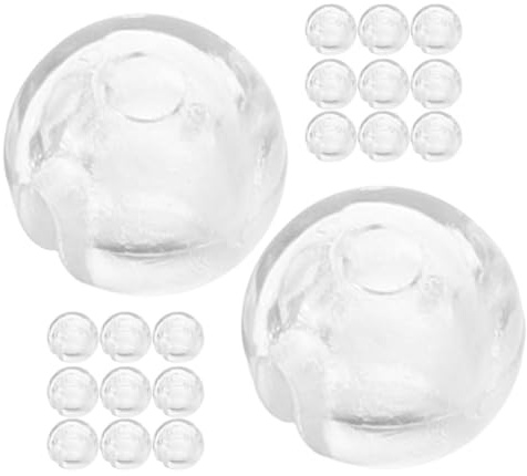 DECHOUS Accesorios Ligeros de Pom para Cortinas 24 Topes Transparentes Fácil Almacenamiento para Cadena de Cuentas de Persianas Enrollables Uso en Baño y Cocina