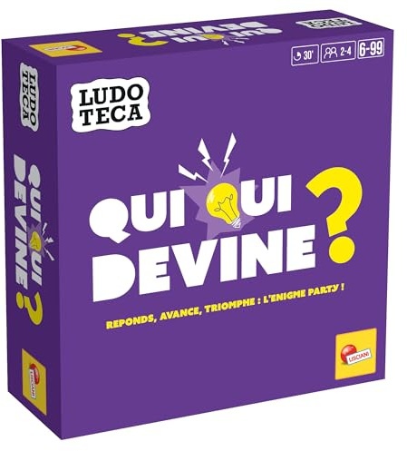 Lisciani - Ludoteca Qui Qui Devine - Jeu de Devinettes Enfant - Dès 6 Ans | Jeu de Société Énigmes et Logique - Réflexion et Intuition - Pour Jouer en Famille & Amis - Jeu Accessible de 2 à 4 Joueurs