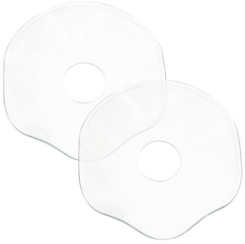 FRCOLOR 2 Piezas Recogedor de Gotas de Cera para Velas Cónicas de Vidrio Estriado, Soporte Elegante y Funcional para Protección de Superficie en Decoraciones y Spas