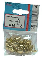 VYNEX Clou tapissier Acier doré 10mm SC x65