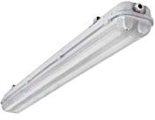 Kanlux Lámpara LED para estancias húmedas, garajes, garajes, habitaciones de trabajo, 2 x 36 W, IP 65, para tubos LED intercambiables.
