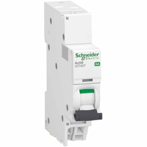 Schneider Electric - Acti9 iDT40 XA - disjoncteur modulaire bornes auto - 1P+N - 10A - C - 4500A/6 kA - A9PA2610