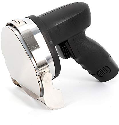 Aohuada Cortador de kebab eléctrico (80 W de diámetro de la hoja de 100 mm, grosor de la cuchilla de 0 a 8 mm) con cuchilla ajustable