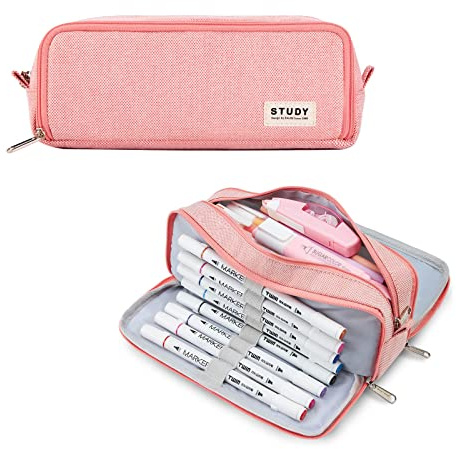 KALIDI Federmäppchen 3 Fach Pencil Case Mäppchen Mädchen Schulsachen Stifte Etui Schule Damen Federtaschen Federmappe Große Kapazität Schlamppermäppchen Stiftetasche