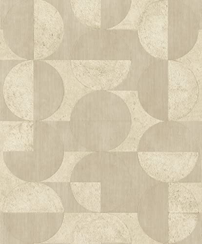 Rasch Tapeten Vliestapete (Industrial) Beige 10,05 m x 0,53 m Concrete 521337, Greige