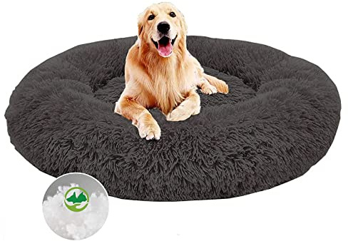 Hundebett Grosse Hunde, Flauschige Hundekissen, Premium Orthopädisches Haustierbett, kuschelige flocke Hundesofa, Hundekörbchen waschbar für mittel und große Hunde