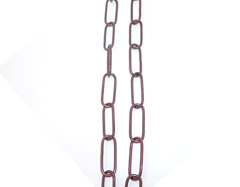 2 m Kette aus Eisen Bronze brüniert für Hängelampe Draht 2,8 mm Maschenweite 16 x 40 mm
