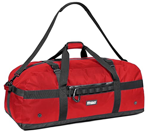 Fitdom 130L 36 Heavy Duty Extra Large Sports Gym Equipment Travel Duffle Bag W/Adjustable Shoulder & Compression Straps. Perfect for Soccer Baseball Basketball Hockey Football & Team Coaches & More