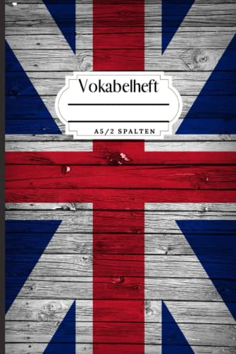 Vokabelheft A5 2 Spalten: Vokabelheft Englisch mit 100 Seiten - Für Schule und Studium geeignet