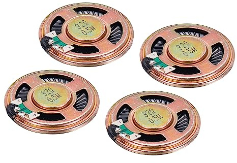 QUARKZMAN 32Ohm 0,5W Rotondo magnetiche Altoparlante x 4pz Metallo Plastica | Involucro per Casa, Audio-visivo, Dispositivi