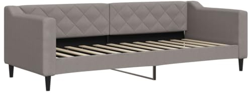 vidaXL Tagesbett, Gästebett 2-in-1, Sofabett Schlafsofa für Schlafzimmer Wohnzimmer, Bettsofa Sofa, Modernes Design, Taupe 80x200cm Stoff