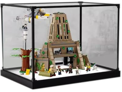 Acryl-Vitrine für Lego Star Wars A New Hope Yavin 4 Rebel Base 75365, Schaukasten, Schützen und Dekorieren Modell mit staubdichter Aufbewahrung (transparent, B (55 x 30 x 35)