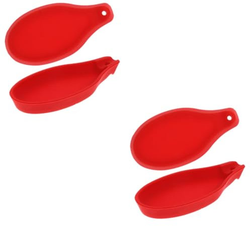 Ciieeo 4pcs Silicone Spoon Rest Holder for Boys and Girls Kitchen Utensil Organizers Heat Resistant Sturdy and Storage and Organization for Spoons Spatulas Tongs