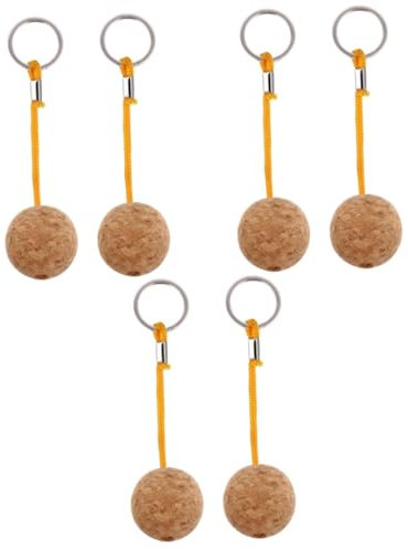 Sosoport 3sets Schwimmender Schlüsselanhänger Kajak Bootfahren Angeln Kork Schlüsselanhänger Für Wassersport 2pcs * 3