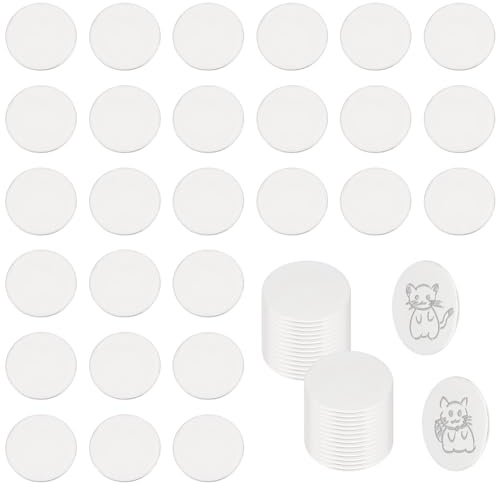 UNICRAFTALE 40 Stück Blankoetikett Aus Edelstahl 24.9 mm Dicke Edelstahlscheibe Stanzrohlinge Etikett Flache Runde Halterung Gravur Prägung Schmuckherstellung Basteln Blankoetiketten Aus Metall