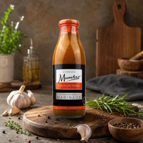 Mumtaz CHICKEN TIKKA Marinade Sauce 500g, 15 Minute Magic Marinade, Medium Spiced, BBQ-Grill-Roast-Stir or Air fry, All Natural Ingredients, Gluten Free, Vegan Friendly (500g (Pack of 1), Tikka)