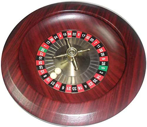 CFDZCP 12-Zoll-Roulette-Rad-Set Aus Holz, Luxuriöses Casino-Wettrad Aus Holz, Drehteller for Freizeit-Tischspiele, Drehen for Die Spieleabend-Party Zu Hause