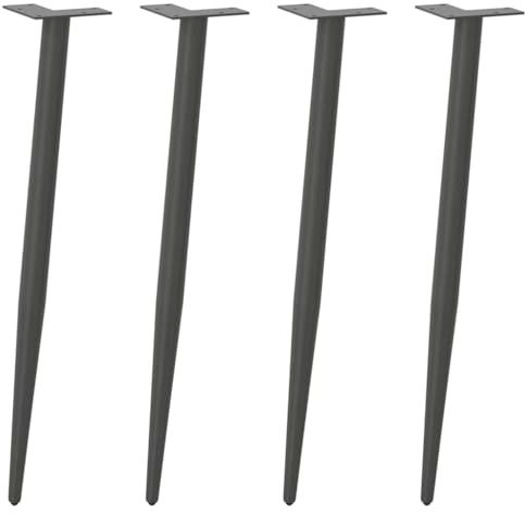 vidaXL Konsolentischbeine Konische Form 4 STK. Anthrazit 72-73 cm Stahl