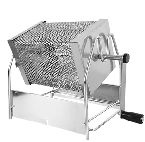 Torréfacteur à café manuel à manivelle | Torréfacteur à café à manivelle en acier inoxydable pour usage domestique | Machine de cuisson à café à manivelle pour la maison