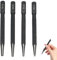 Debbery 4Pcs Positioning Punch Set, Portable Nail Punch, Metal Knurled Non Slip Housing, Nail Punch Set for Wood, 1/32, 2/32, 3/32, 4/32, Black