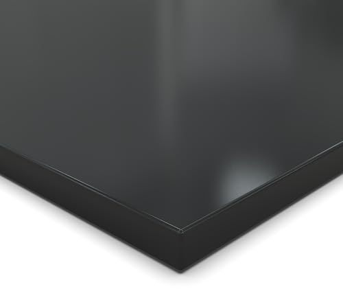 AUPROTEC Dekorplatte 25 mm schwarz 40x60 cm – rundum ABS-Kante, pflegeleicht & robust für Regale, Möbel, Innenausbau