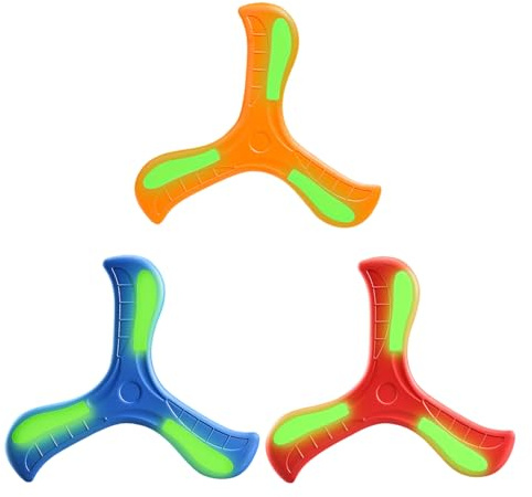 RNSKFG 3 Pieces Of Luminous Boomerang, Cartoon Fun Frisbee, Outdoor Sports Toys, Parent-Child Interactive Toys.