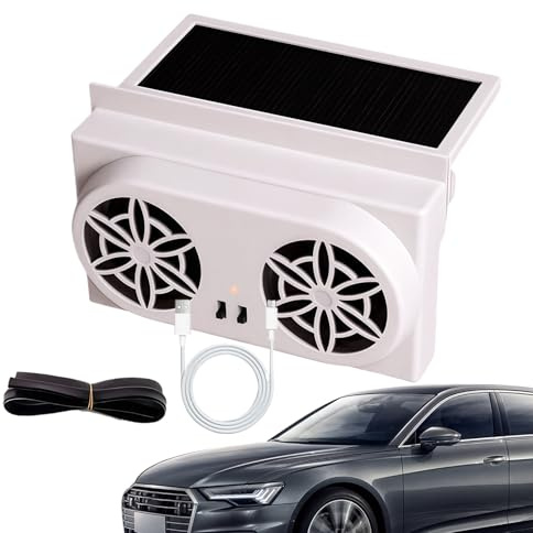 Gomice Ventilateur Solaire Pour Vitre Automobile - Ventilation Refroidissement Fenêtre Échappement,Système de Ventilation Silencieux Rafraîchissant Confortable pour Famille et Adultes