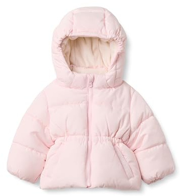 Amazon Essentials x Sofia Grainge Piumino con Cappuccio Idrorepellente Bambine e Ragazze, Rosa Pallido, 4 anni