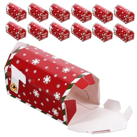 Alipis 20piezas Caja De Bombones Navideños Para Regalar Cajas De Papel Para Golosinas y Galletas Para Fiestas De Navidad y Decoración