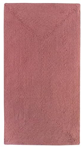 HAMID Alfombra Nansa Interior/Exterior Pet Reciclado – Lavable y Resistente al Agua – Ecológica y Sostenible – Ideal para Terraza, Jardín o Salón (110x60cm, Cereza)
