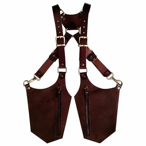 Étuis d'épaule en Cuir pour Hommes, étuis cachés antivol, Sac réglable Vintage à Double épaule, Sac à aisselles pour téléphone, Portefeuille, Main