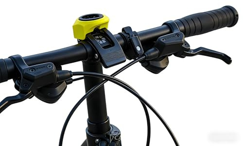 Macamolly Bicycle Computer Mount - Centred Out Front Handlebar Mount for Garmin, Wahoo, Magene, iGPS & More, Yellow