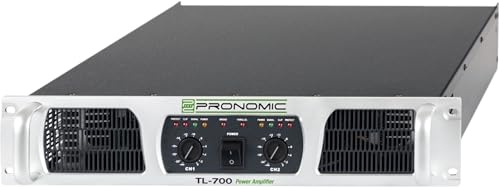 Pronomic TL-700 Endstufe 2x 1600 Watt, 19 rackfähige Endstufe mit 2 HE | Ausgangsleistung (8 Ohm): 2 x 700 Watt RMS, Ausgangsleistung (4 Ohm): 2 x 1200 Watt RMS, Ausgangs Schaltungstype: Class H