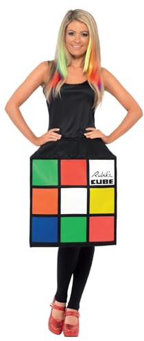 Rubik Zauberwürfel Kostüm mit 3D-Würfel-Kleid, Large