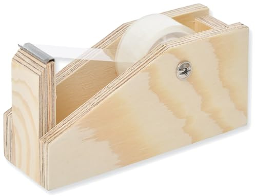 matches21 HOME & HOBBY Klebebandroller DIY Holz Bastelset für Kinder ab 11 Jahren Extra robuster Abroller Bausatz