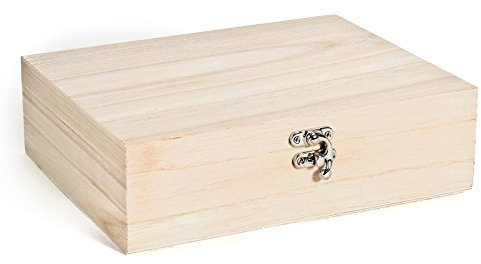 6 Compartment Plain Wooden Tea/Coffee or Storage Box with Removable Dividers - WBM0006