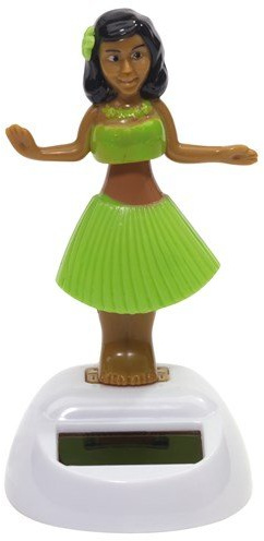 notrash2003 Solar Wackelfigur Hula grün bewegt die Hüften bei Sonneneinfall