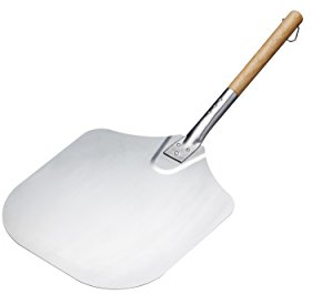 KitchenCraft Italian Traditional Pizza Peel, 63 x 30.5 cm - Silver/Beige