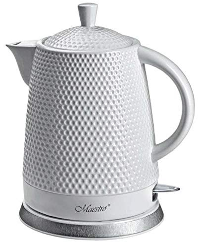 Maestro MR069 Bouilloire céramique Pichet électrique 1,5l 1200 W, Blanc