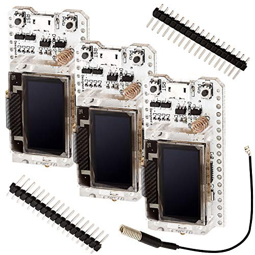 AZDelivery 3 x NodeMCU ESP32 Heltec mit 0,96 Zoll OLED Display und SX1276 868MHz LoRa inklusive E-Book!