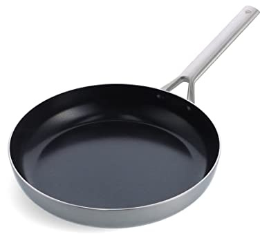 Blue Diamond Cookware Triple Steel Edelstahl Keramik Antihaft, 28 cm Bratpfanne, Tri-Ply, PFAS-frei, Mehrschichtig, Induktion, Spülmaschinenfest, Backofenfest, Silber