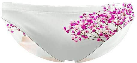 Costume da bagno da uomo Costume da bagno personalizzato Costume da bagno Costume da bagno Rosa Respiro Fiori in bottiglia bianca, L-30W x 30L, One Size-L