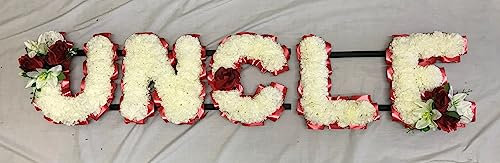 Silky Bouquets Uncle Artificial Silk Funeral Flower Any 5 Letter Name Wreath Tribute Memorial