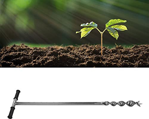 Vomeko Kit Sonda Per Campionamento del Suolo, Punta Elicoidale con Impugnatura a T Integrata, Strumento Salva-lavoro Per Il Giardinaggio, Kit Per L'analisi del Suolo
