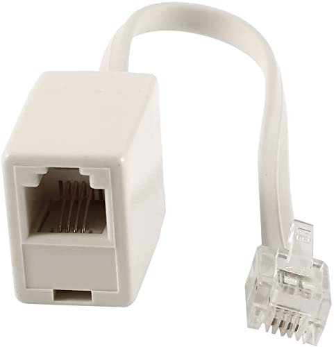 XYWHPGV RJ11 6P4C Band F Plug Socket Adattatore telefonico Splitter ADSL per telefono fisso, bianco(c54c1 62dcf 48604 0e802 9c5c0 446d5