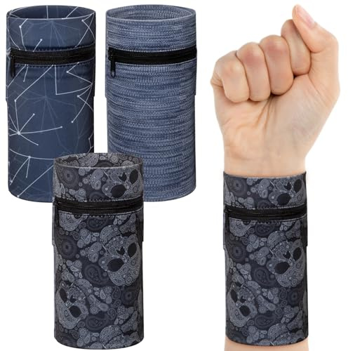 Handgelenktasche mit Reißverschluss und 2 Taschen für Handy, Bargeld, Handgelenktasche für Mann und Frau, Laufen, Handgelenktasche zum Wandern, Wandern, Wandern, Yoga, Joggen, Reisen